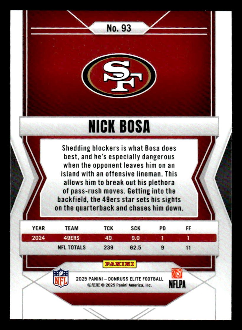 2025 Donruss Elite #93 Nick Bosa