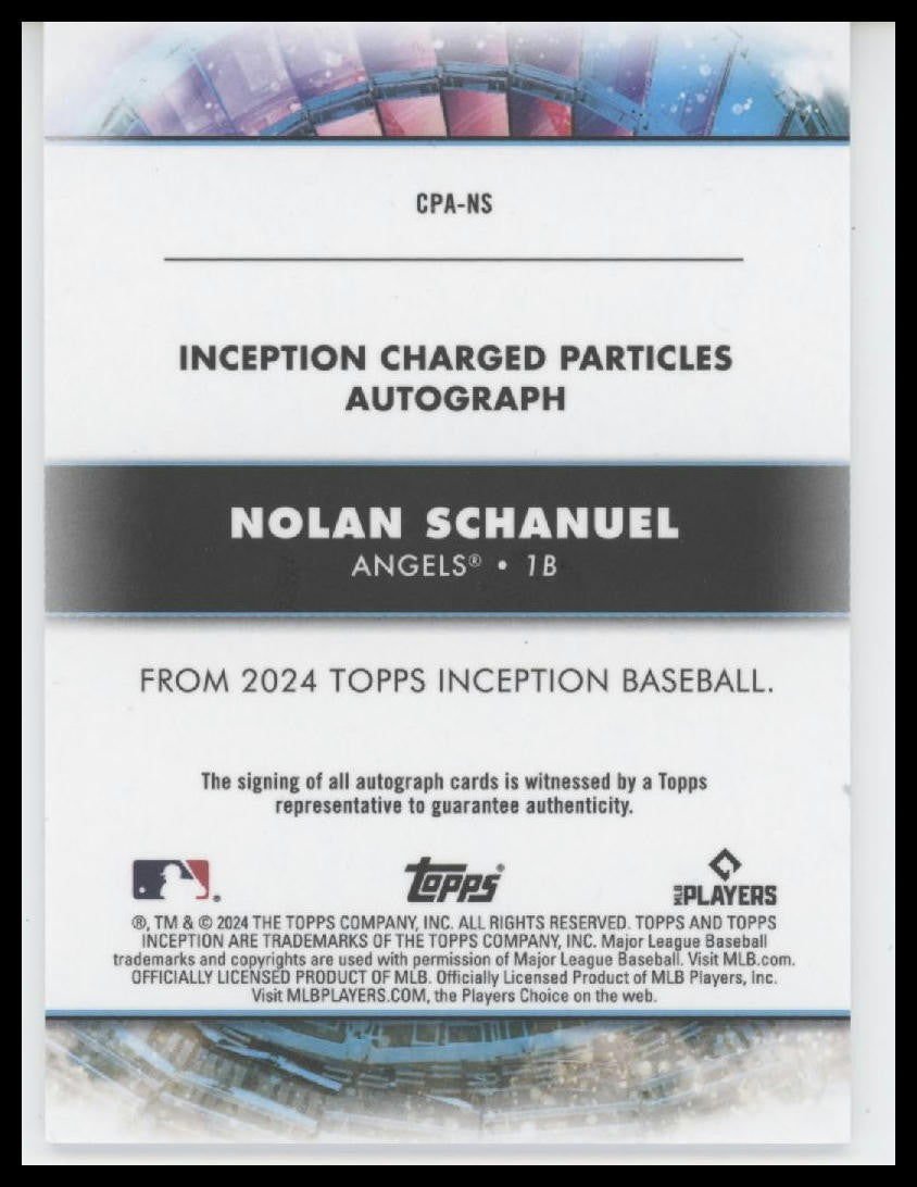 2024 Topps Inception #CPA-NS Nolan Schanuel Charged Particles Autographs #/100