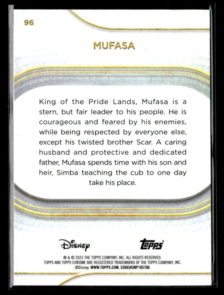 π Mufasa β 2025 Topps Chrome Disney #96 π