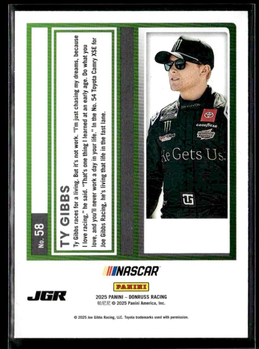2025 Donruss #58 Ty Gibbs Red and Blue