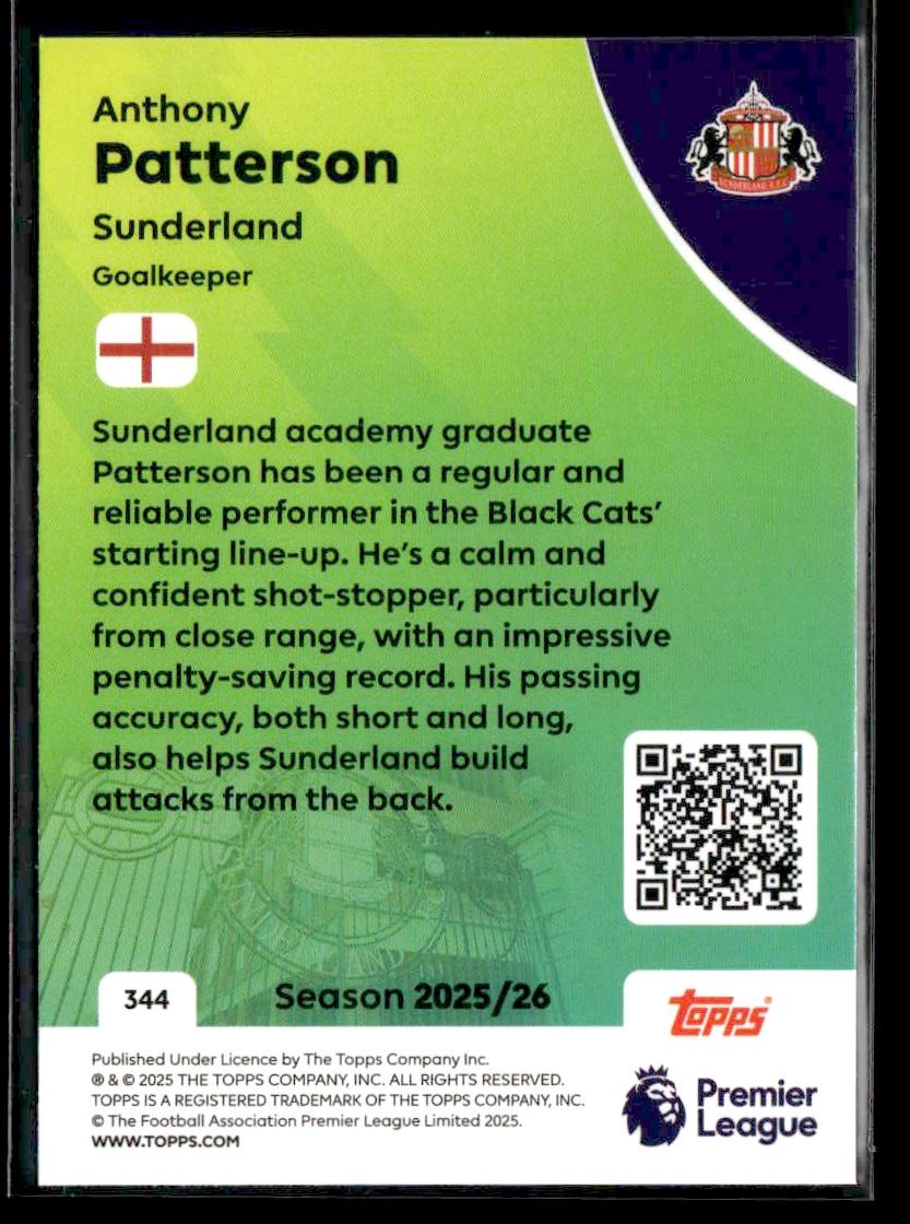 2025-26 Topps Premier League #344 Anthony Patterson