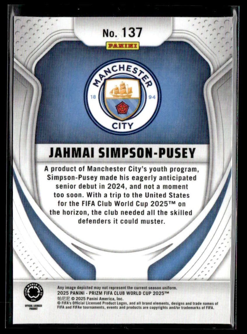 2025 Panini Prizm FIFA Club World Cup #137 Jahmai Simpson-Pusey