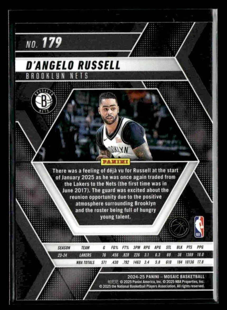 2024-25 Panini Mosaic #179 D’Angelo Russell