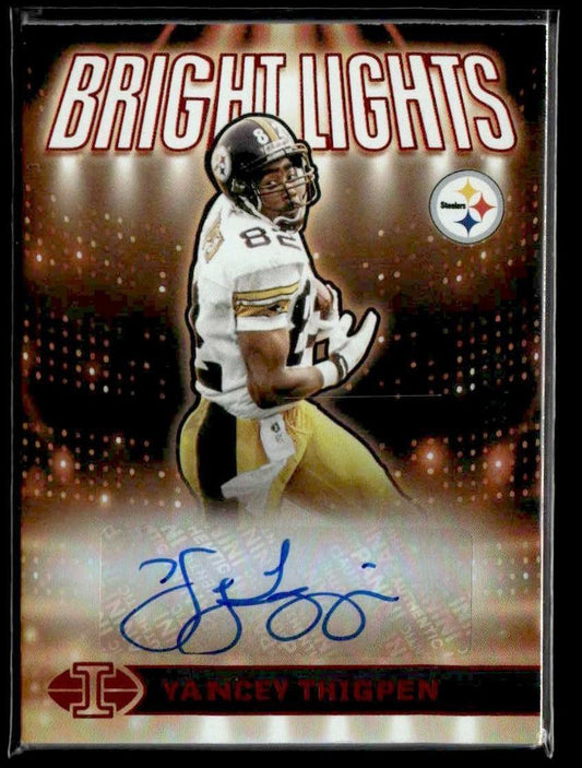 2024 Panini Illusions #BLS-YTN Yancey Thigpen Bright Lights Signatures Red #/99