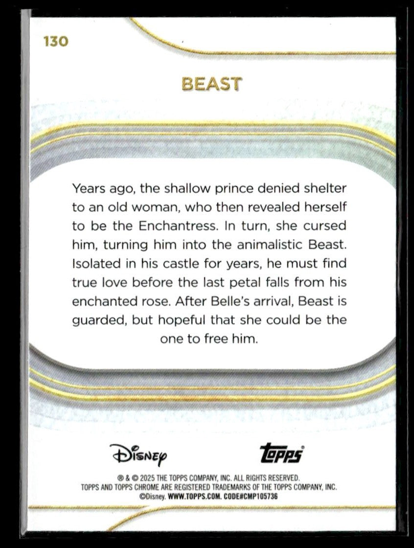 π Beast β 2025 Topps Chrome Disney #130 π