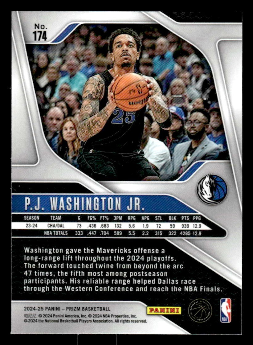 2024-25 Panini Prizm #174 P.J. Washington Jr.