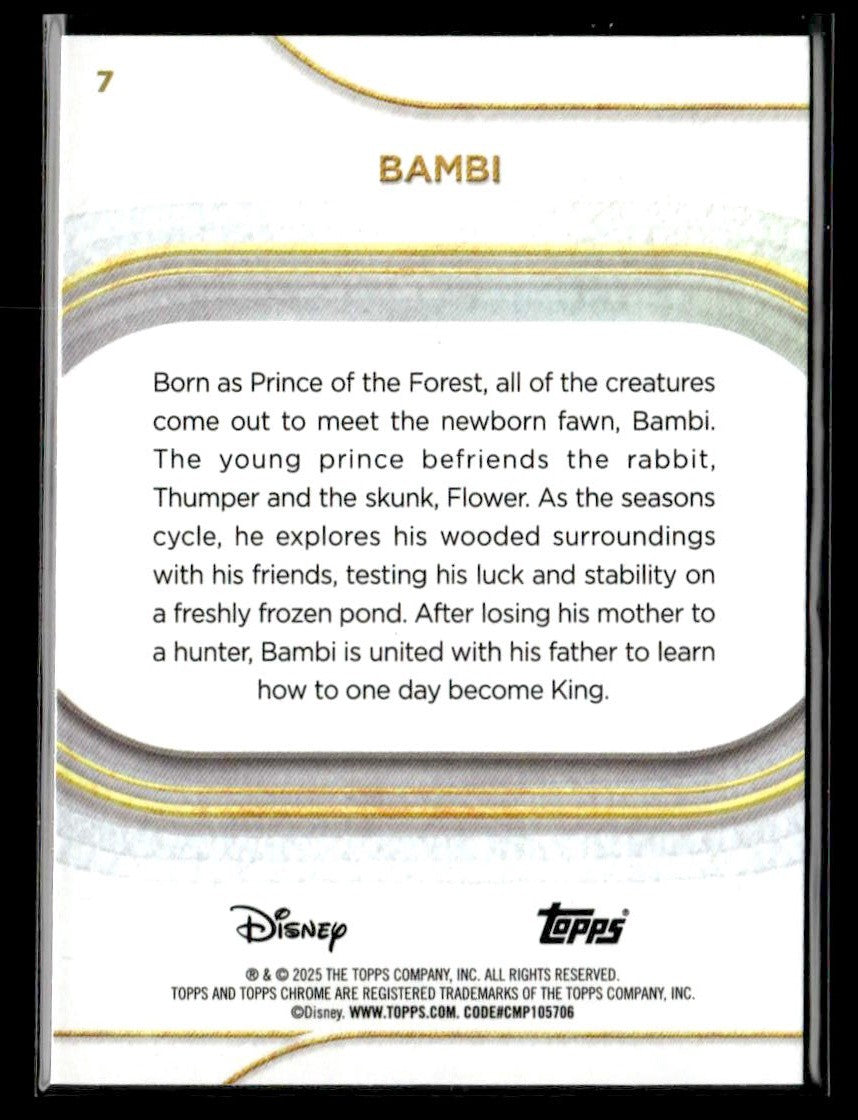 π Bambi β 2025 Topps Chrome Disney #7 π