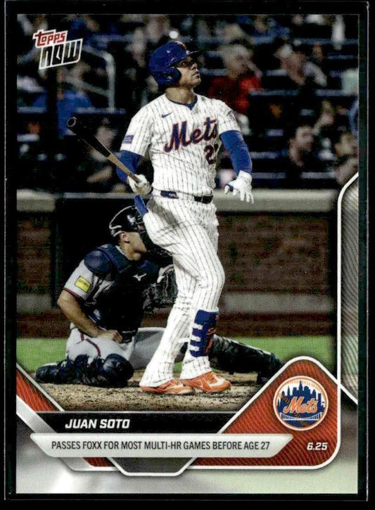 2025 Topps Now #351 Juan Soto Passes Foxx for most multi-HR games