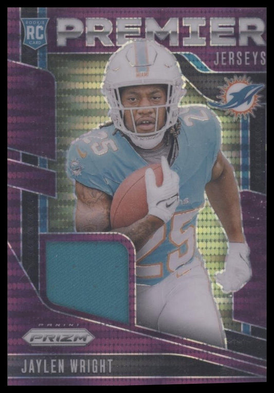 2024 Panini Prizm #PJ-JWT Jaylen Wright Premier Jerseys Purple Pulsar