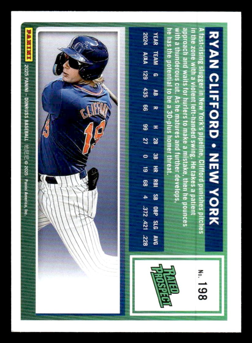2025 Donruss #198 Ryan Clifford