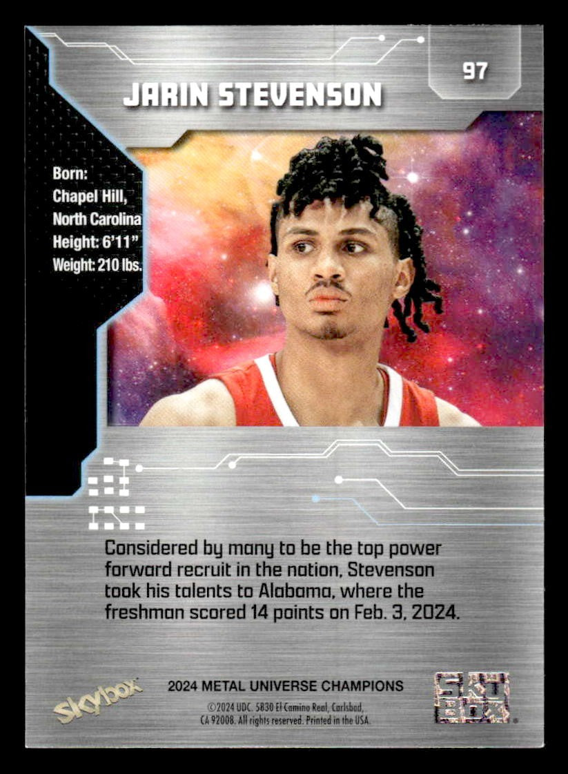 2024 SkyBox Metal Universe Champions #97 Jarin Stevenson