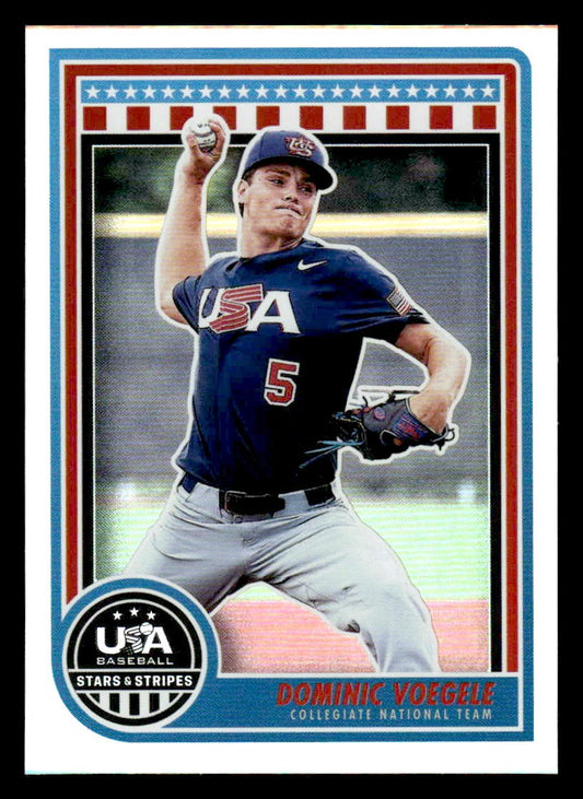 2025 Panini Stars and Stripes USA Baseball #41 Dominic Voegele