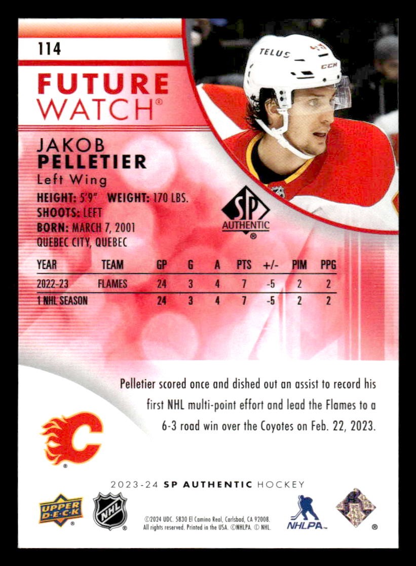 2023-24 SP Authentic #108 Matthew Coronato Limited Red