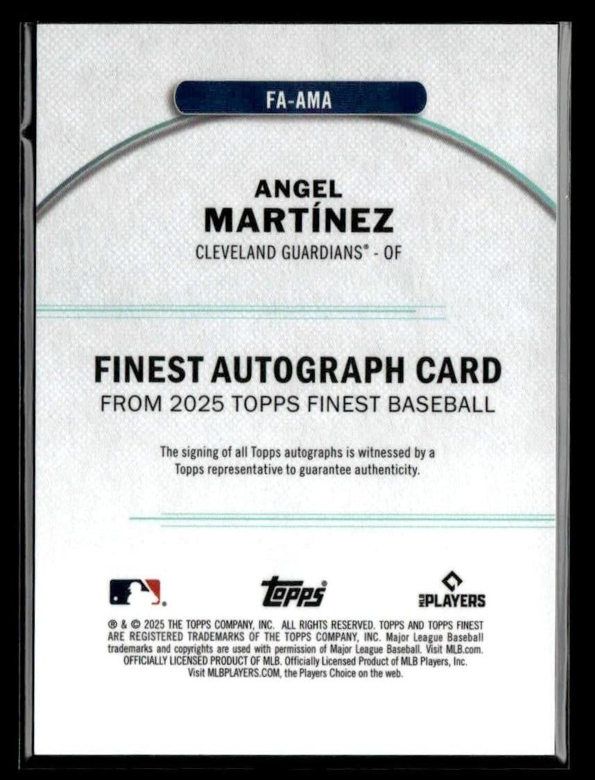 2025 Finest #FA-AMA Angel Martínez Finest Autographs
