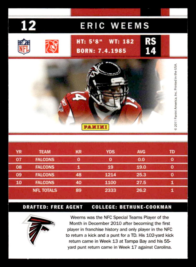 2011 Score #12 Eric Weems