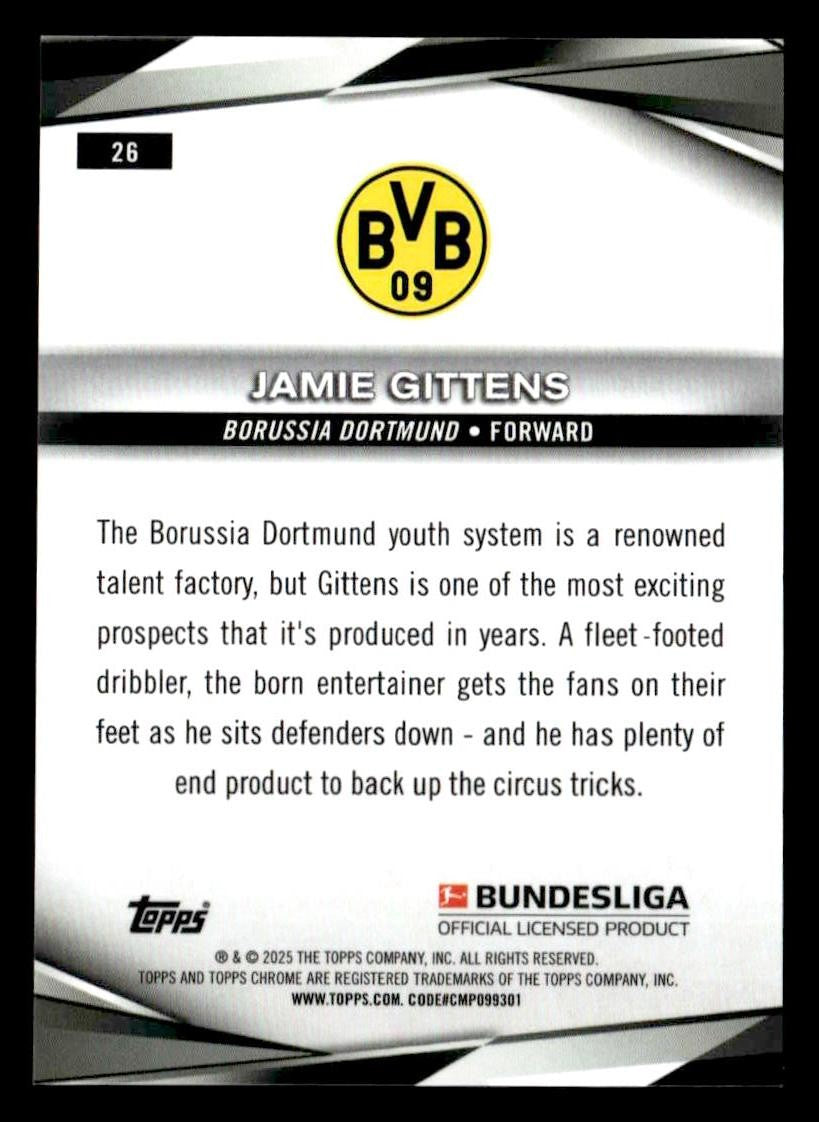 2024-25 Topps Chrome Bundesliga #26 Jamie Gittens