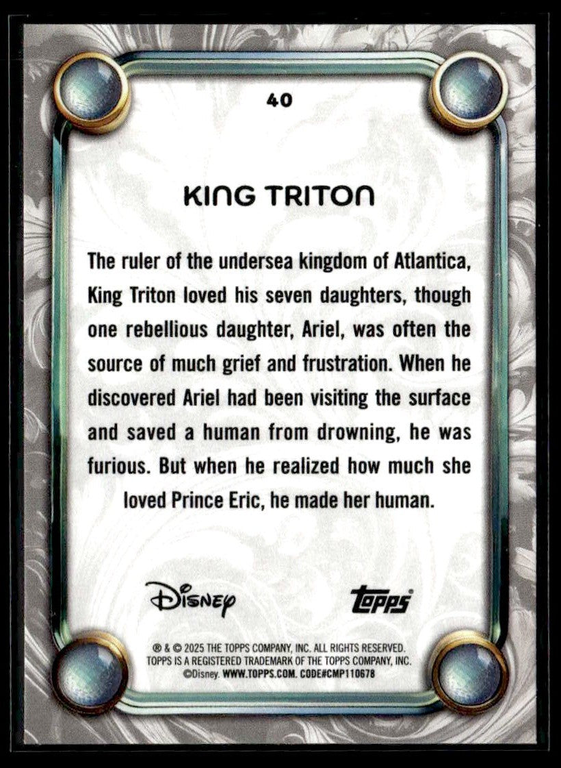 2025 Topps Disney Wonder #40 King Triton