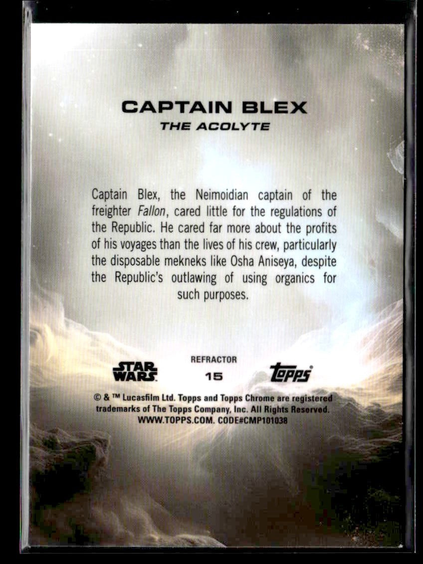π Captain Blex β 2025 Topps Chrome Star Wars Rainbow Refractor #15 π