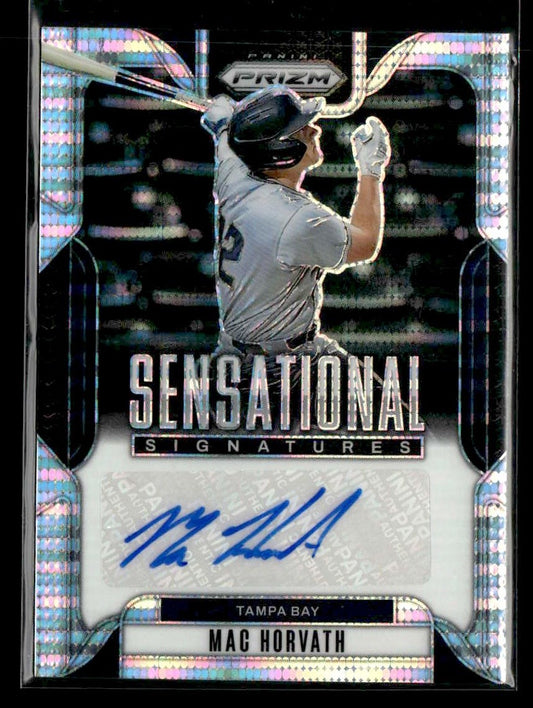 2025 Panini Prizm #SS-MH Mac Horvath Sensational Sigs - Pulsar Prizm #049/199