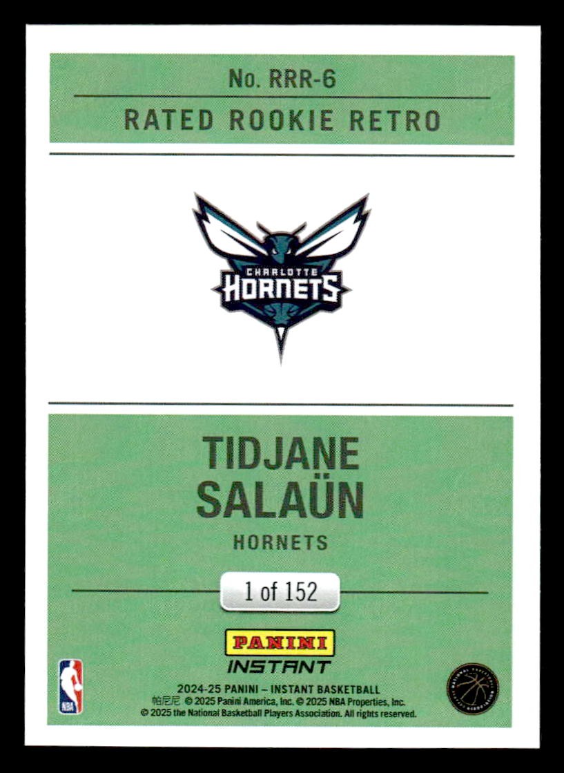 2024-25 Panini Instant #RRR-6 Tidjane Salaun Rated Rookie Retro #/152