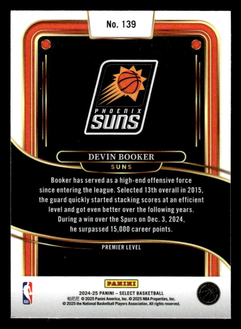 2024-25 Panini Select #139 Devin Booker