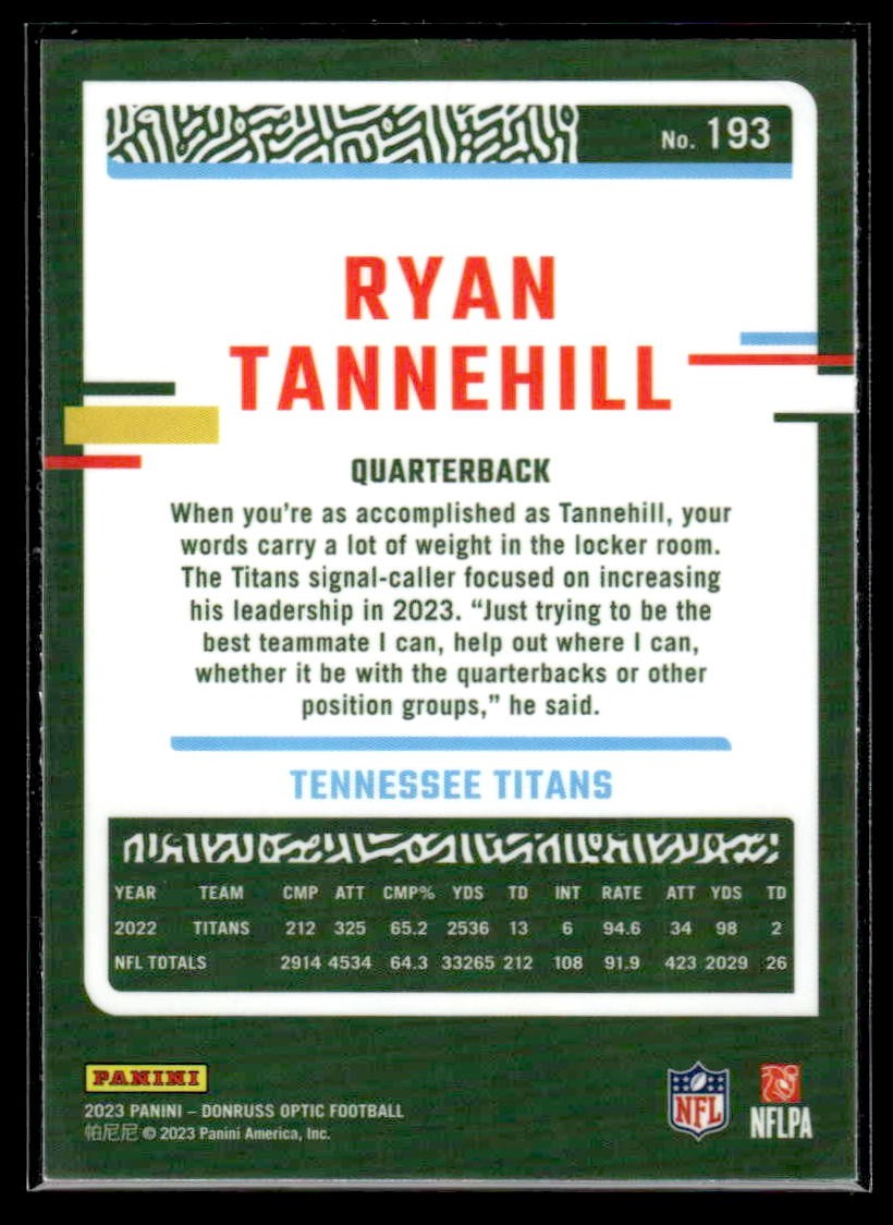 2023 Donruss Optic #193 Ryan Tannehill