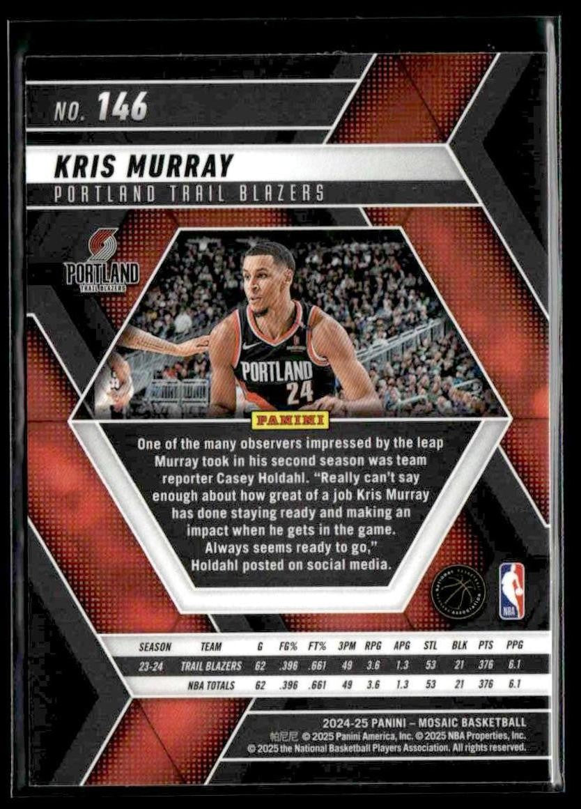 2024-25 Panini Mosaic #146 Kris Murray