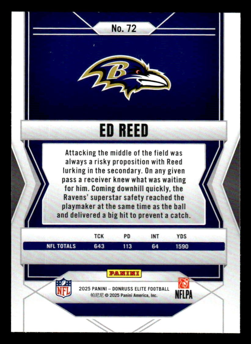 2025 Donruss Elite #72 Ed Reed
