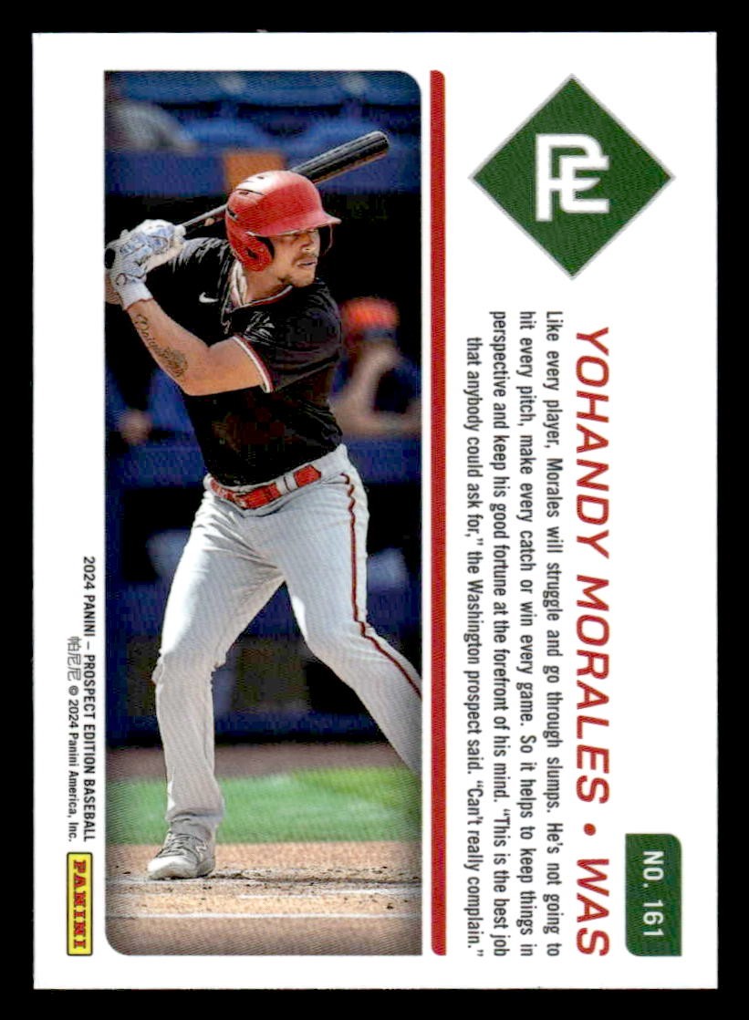 2024 Panini Prospect Edition #161 Yohandy Morales Holo