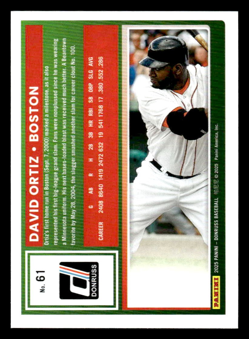 2025 Donruss #61 David Ortiz