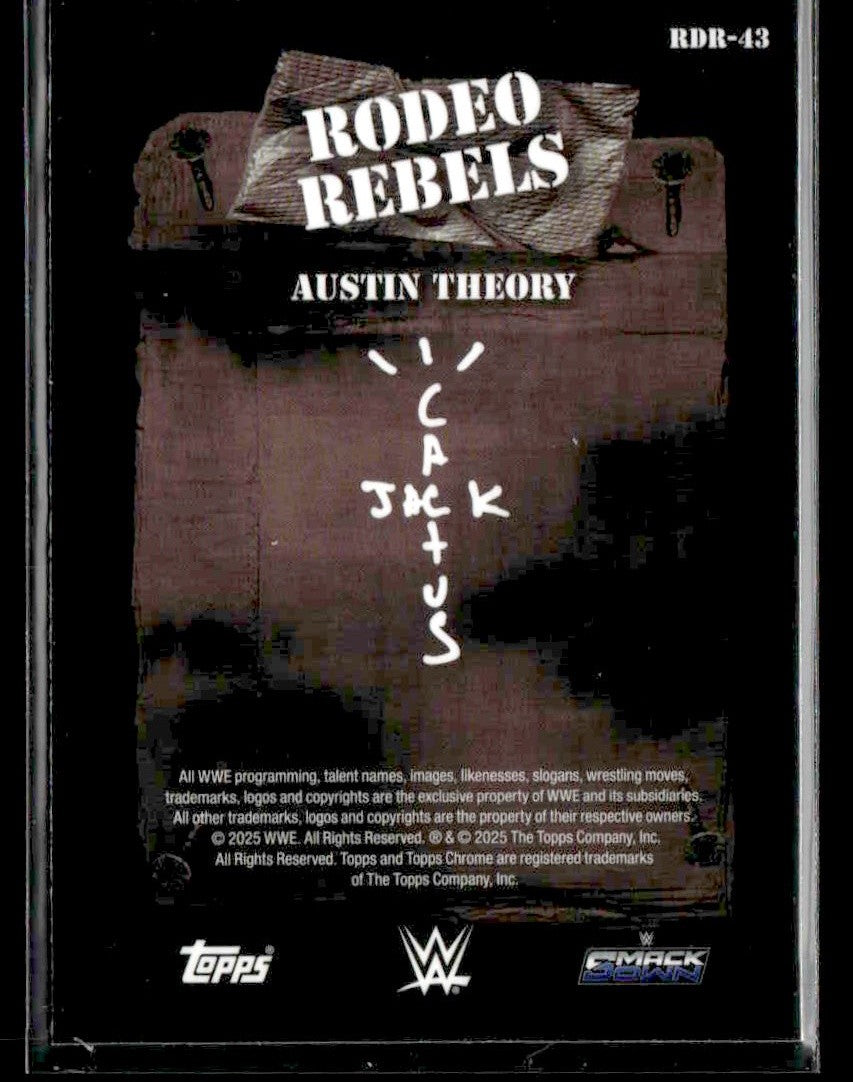 2025 Topps Chrome WWE x Cactus Jack #RDR-43 Austin Theory Rodeo Rebels
