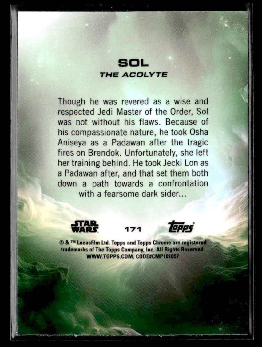 2025 Topps Chrome Sapphire Edition Star Wars #171 Sol Debut