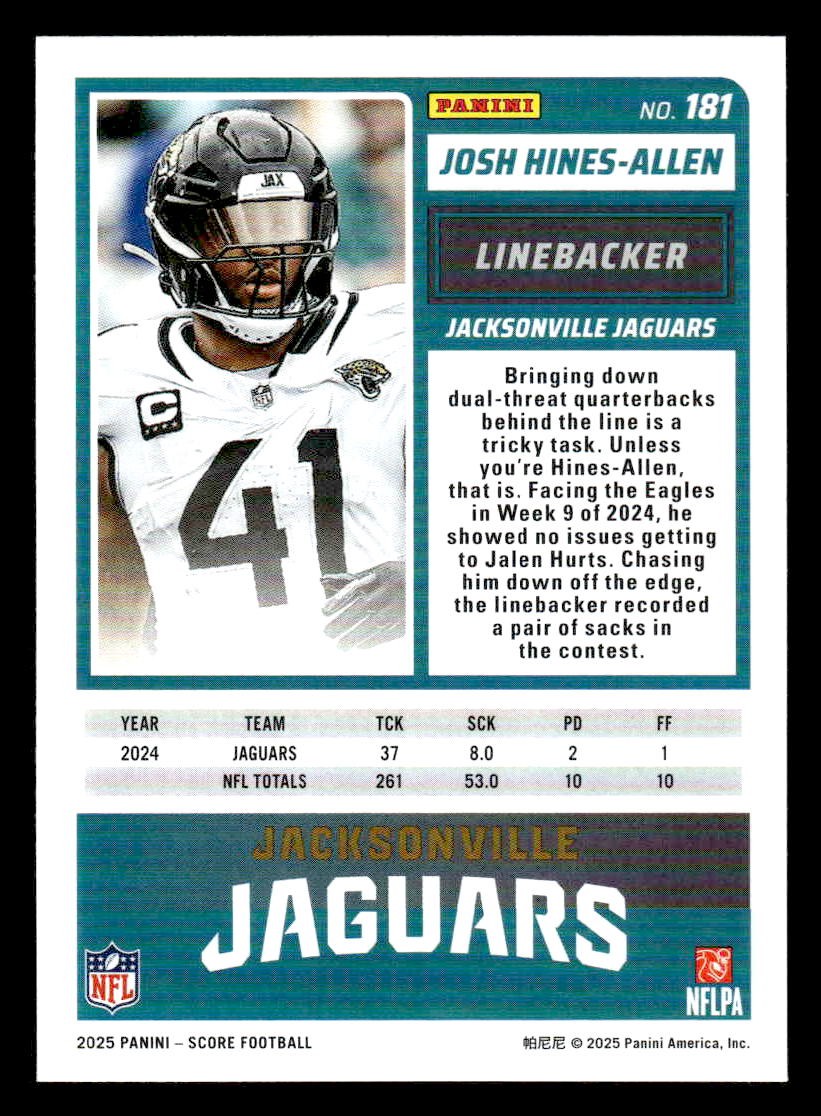 2025 Score-A-Treat #181 Josh Hines-Allen