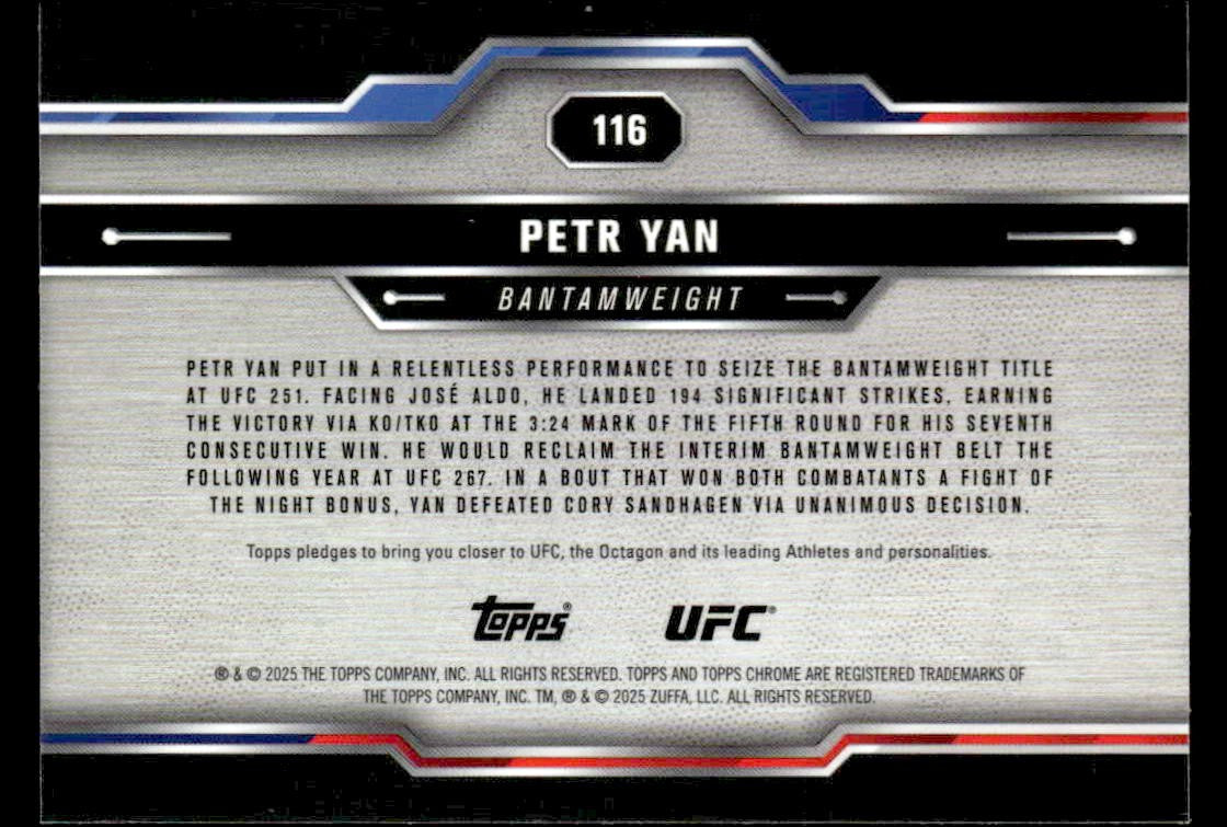 2025 Topps Chrome UFC #116 Petr Yan