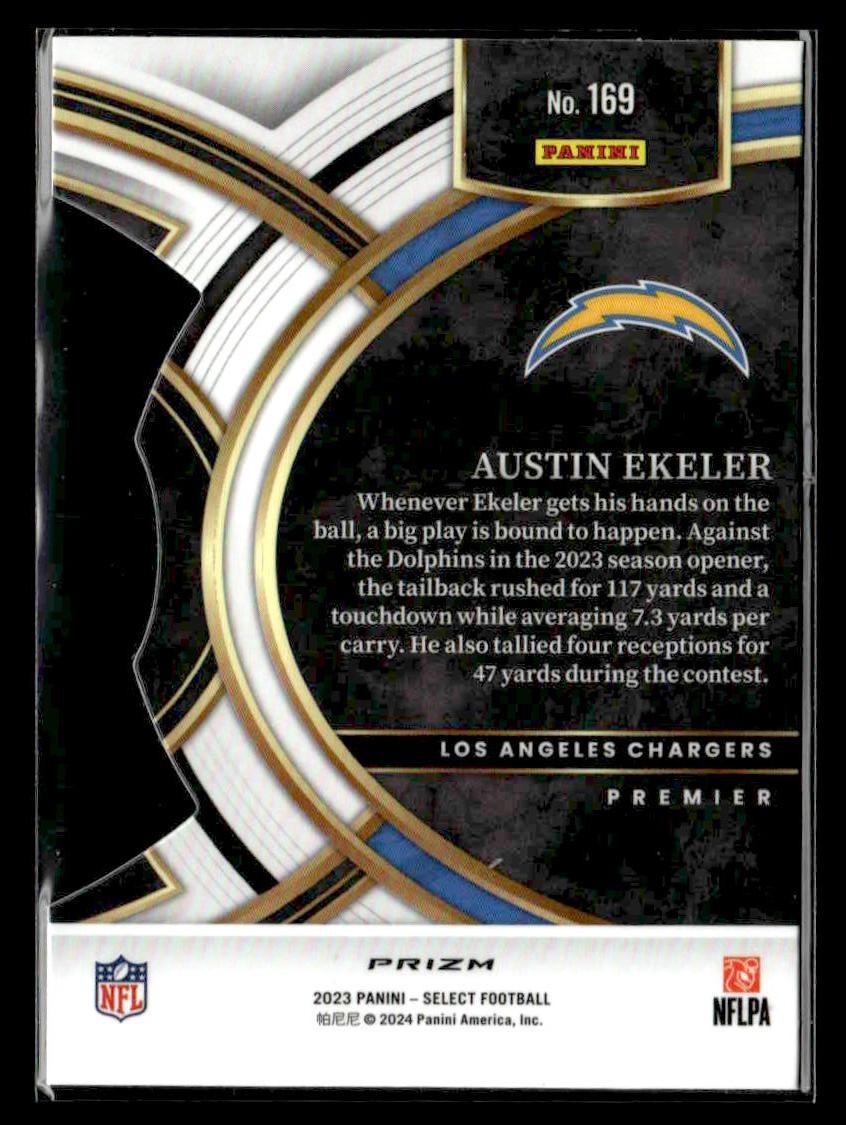 2023 Panini Select #169 Austin Ekeler Silver Prizms Die Cuts