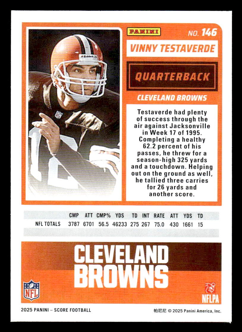 2025 Score #146 Vinny Testaverde