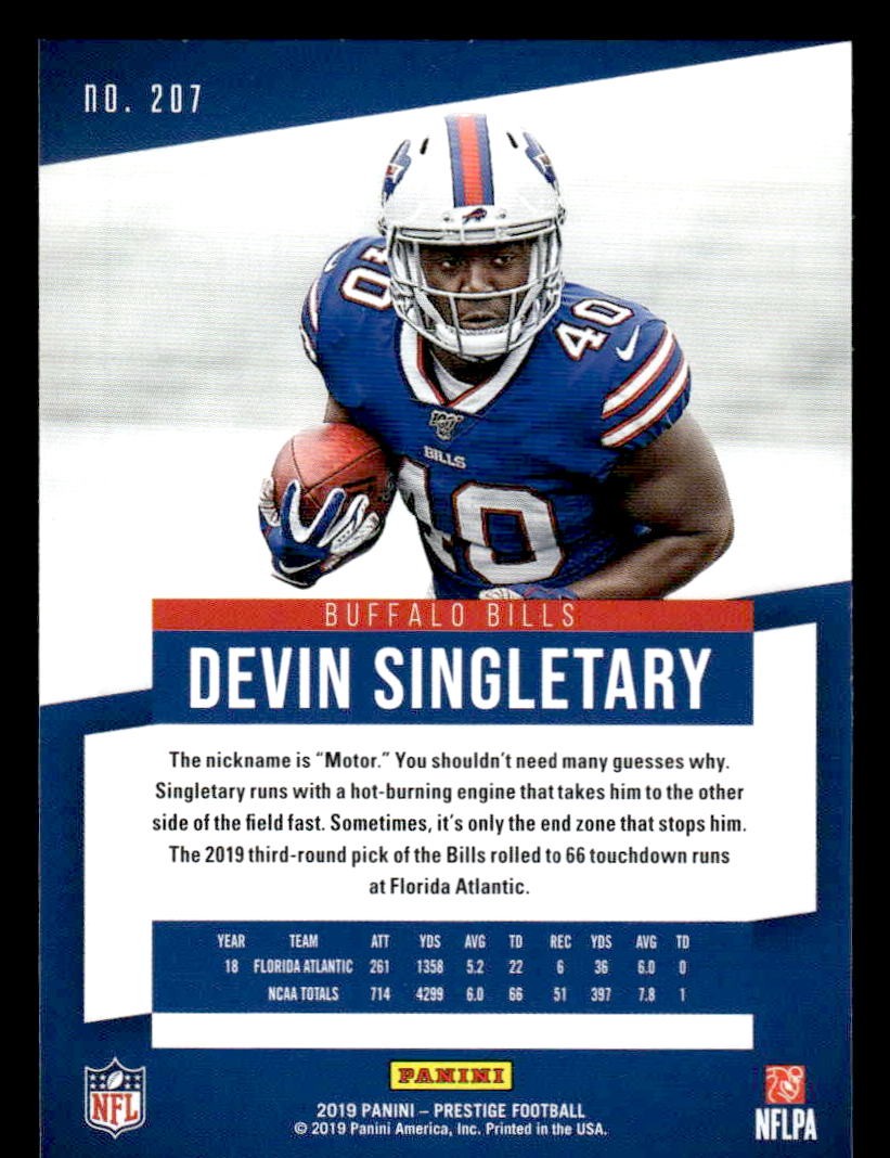 2019 Panini Prestige #207 Devin Singletary