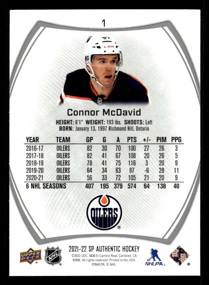 2021-22 SP #1 Connor McDavid