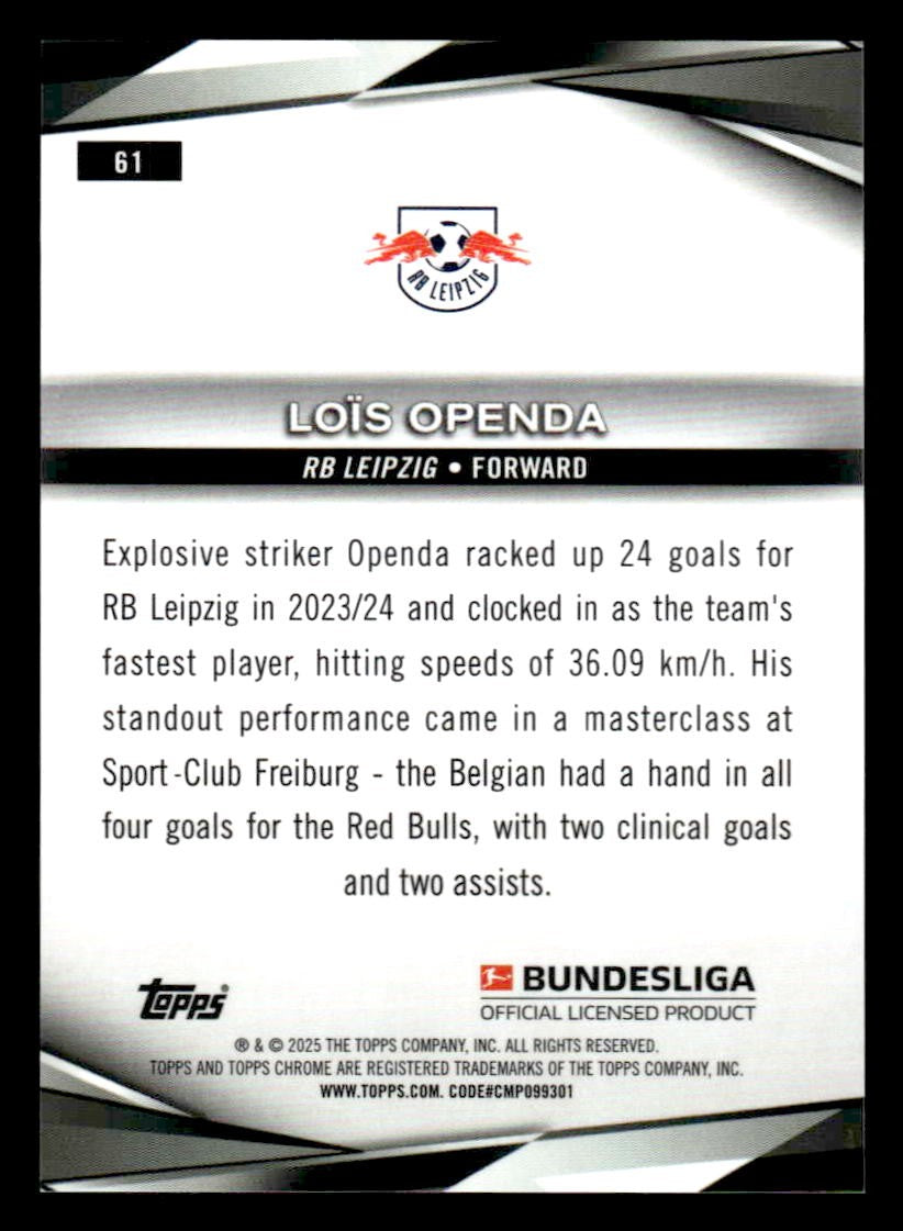 2025 Topps Sapphire Edition Bundesliga #61 Lois Openda