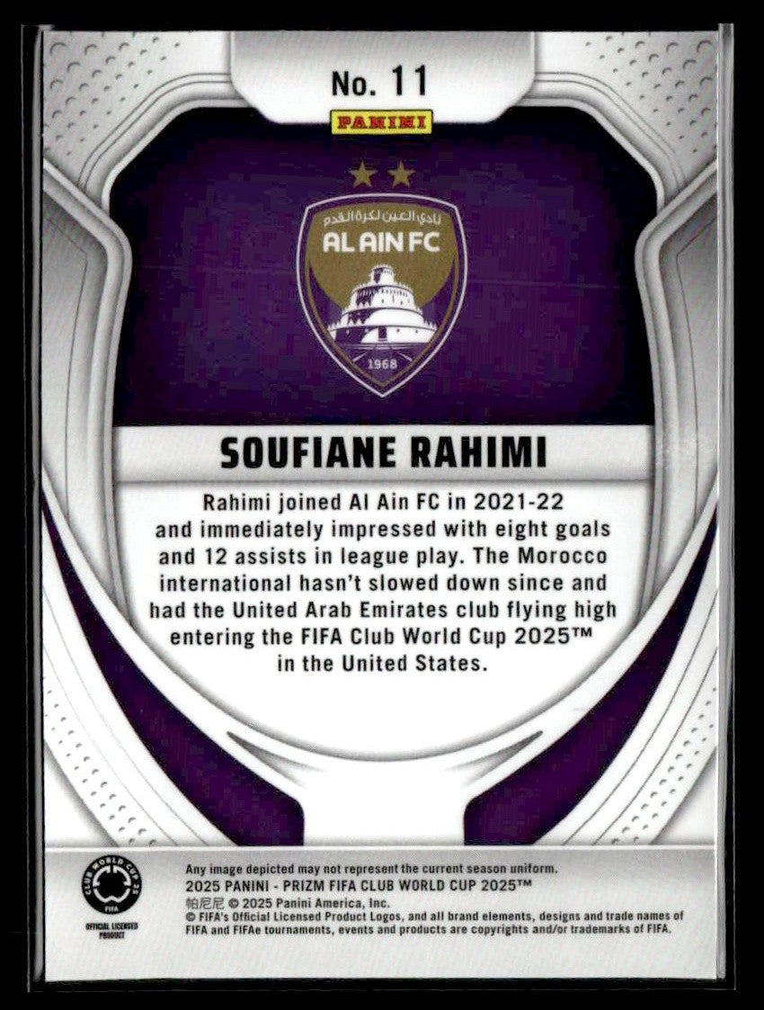 2025 Panini Prizm FIFA Club World Cup #11 Soufiane Rahimi