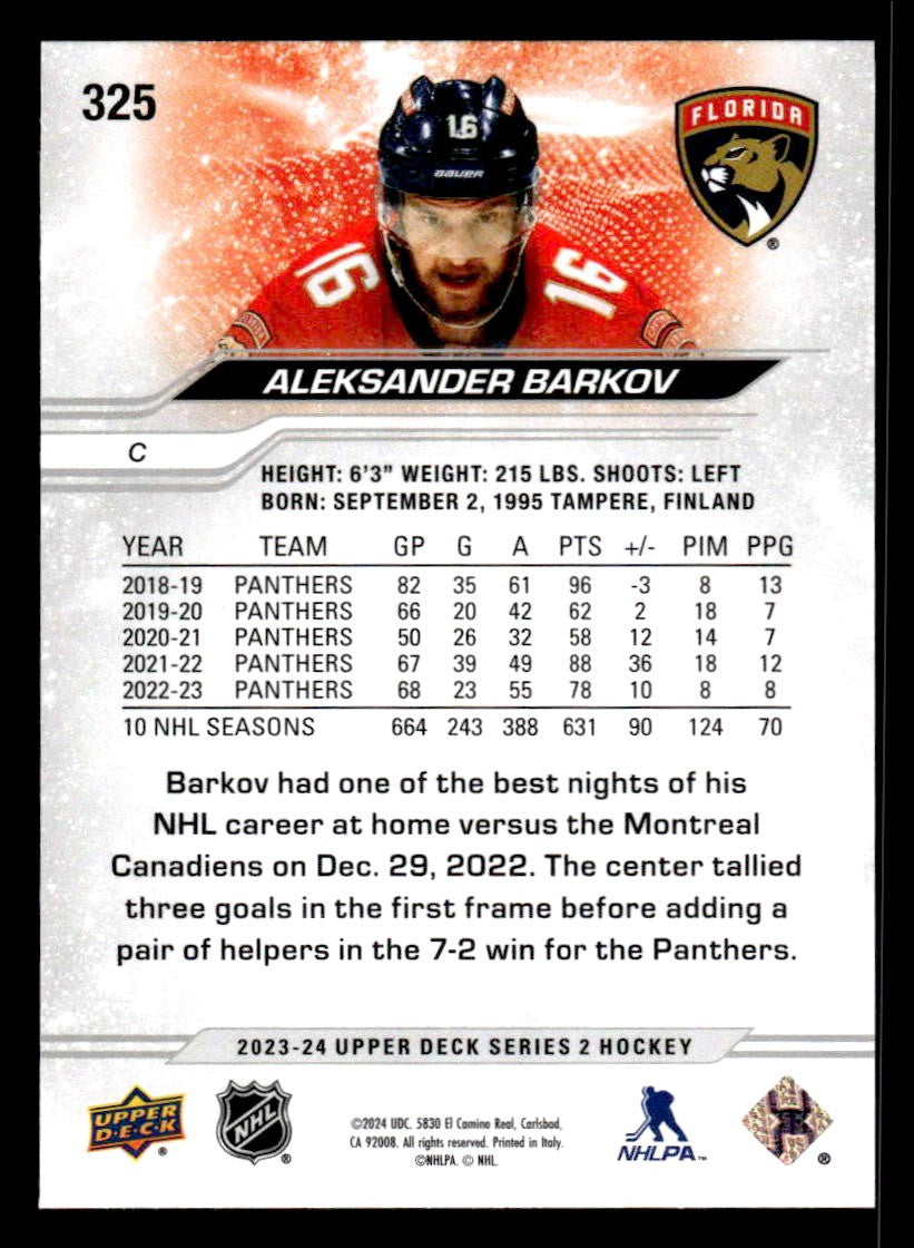 2023-24 Upper Deck #325 Aleksander Barkov