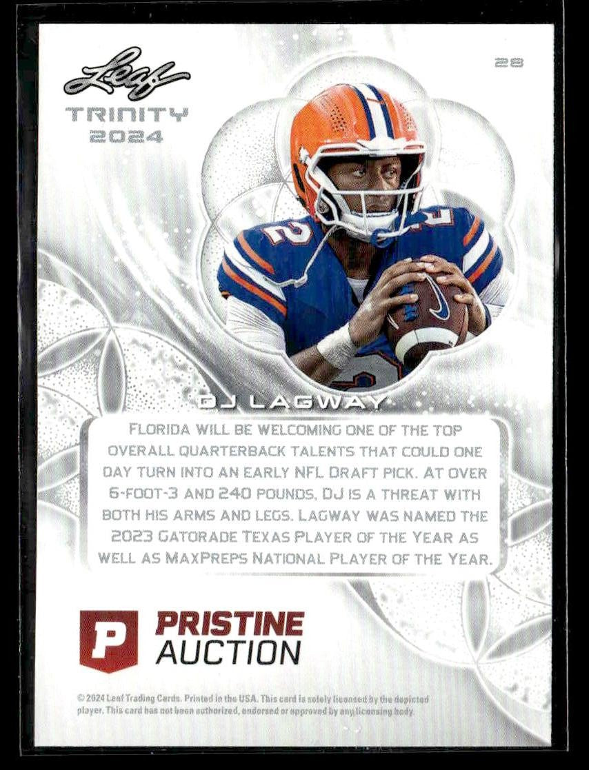2024 Leaf Trinity - Pristine Auction - Blue #28 DJ Lagway #/99