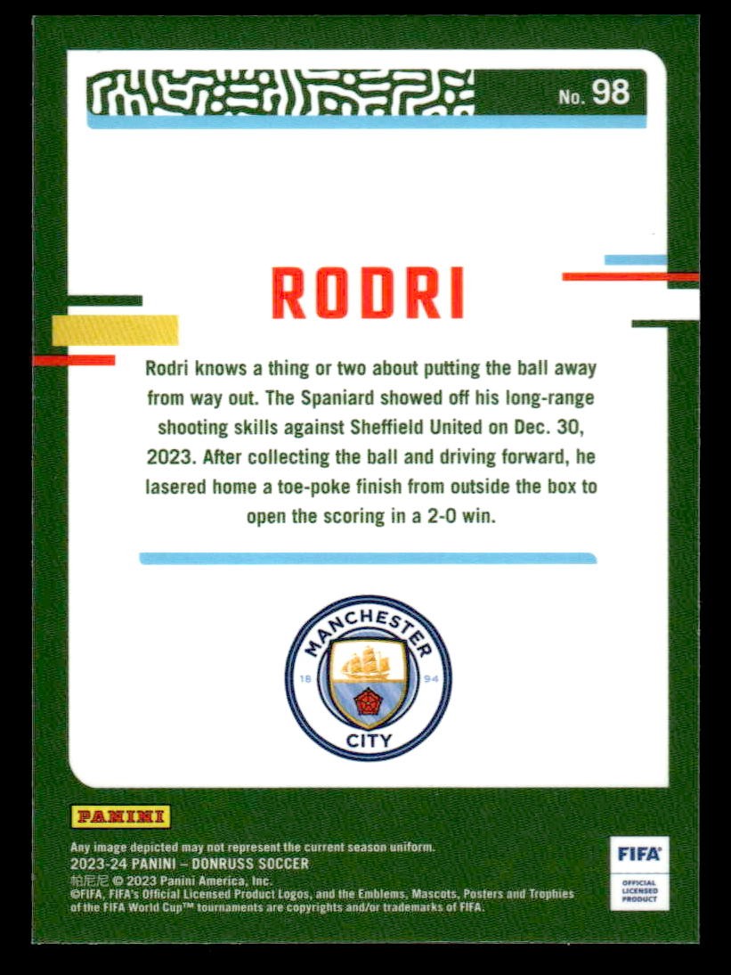 2023-24 Donruss #98 Rodri Optic