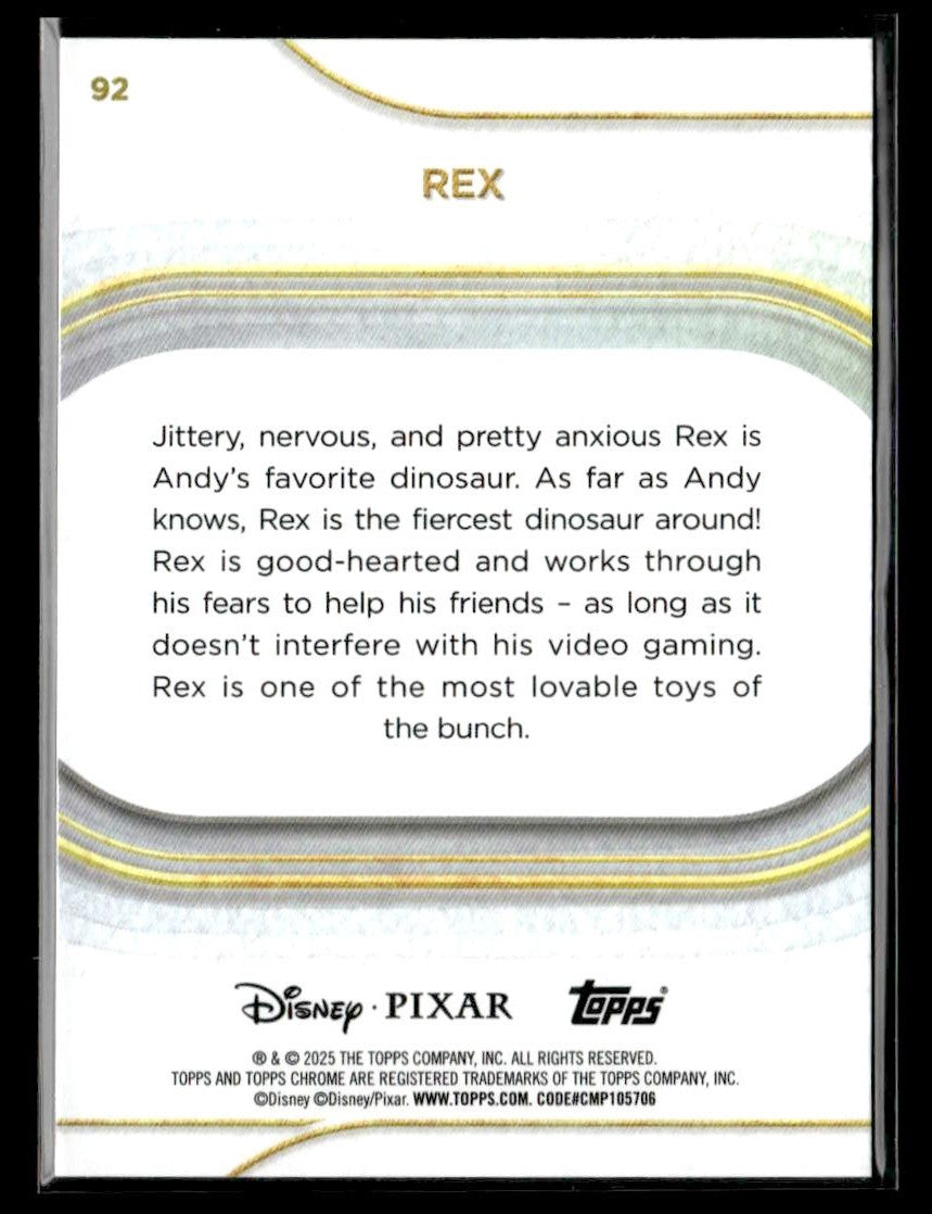 π Rex β 2025 Topps Chrome Disney #92 π