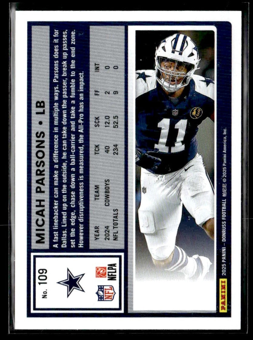 2025 Donruss #109 Micah Parsons Pink #068/120