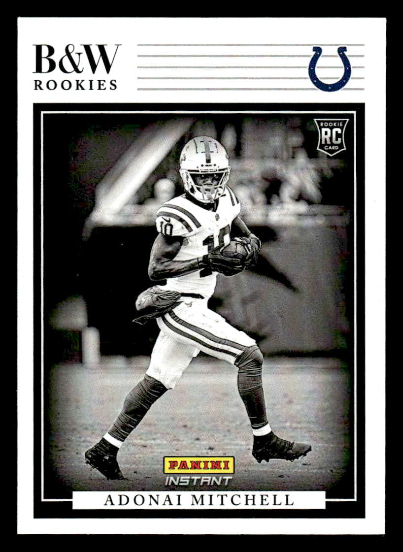 2024 Panini Instant NFL Black & White Rookies #BWR-27 Adonai MitchelI