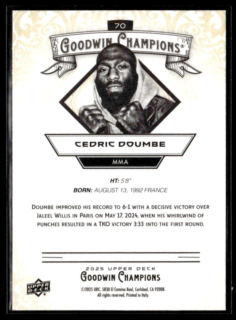 2025 Upper Deck Goodwin Champions #70 Cedric Doumbe