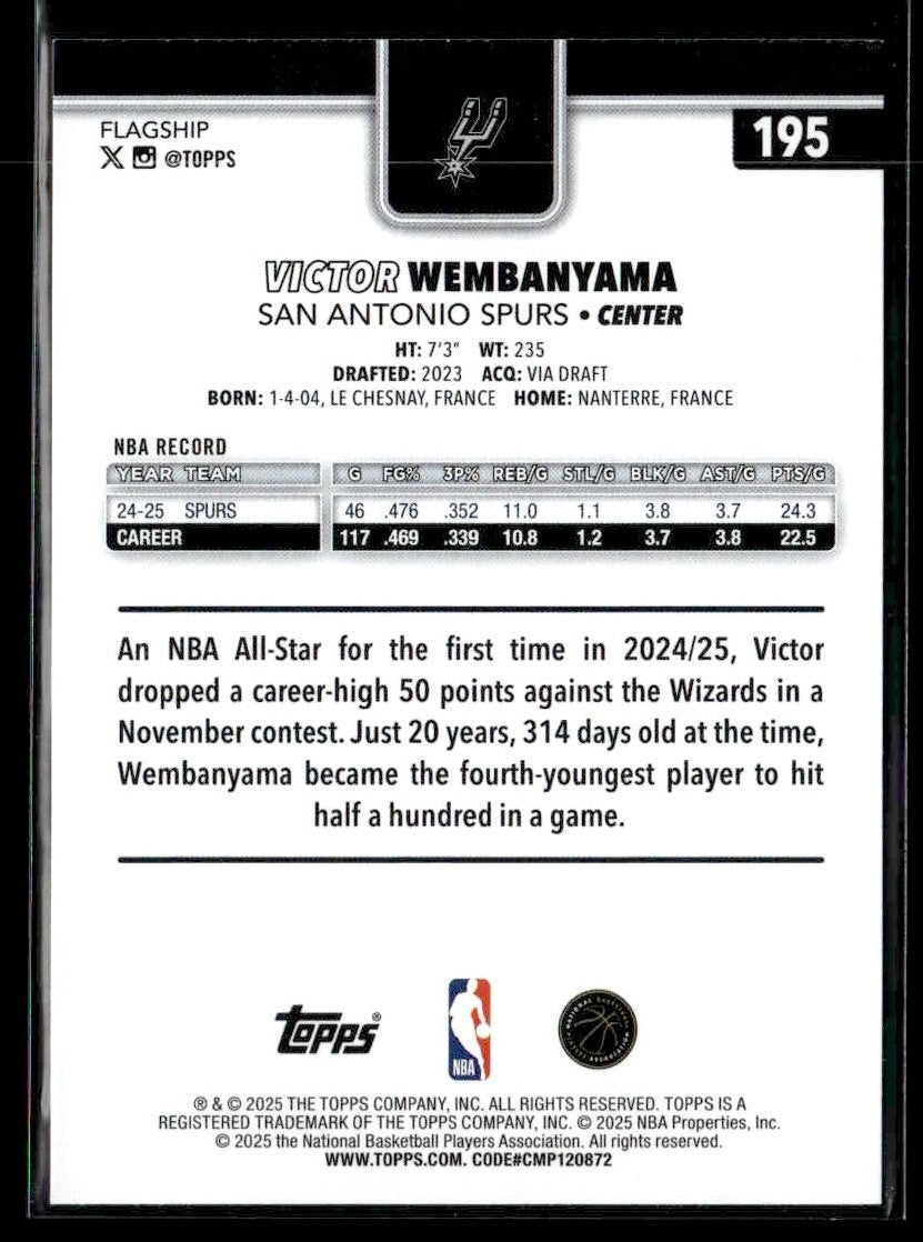 2025-26 Topps #195 Victor Wembanyama
