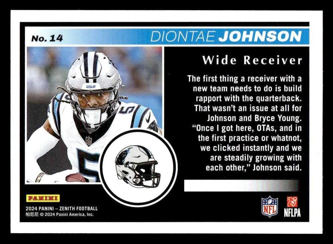 2024 Panini Zenith #14 Diontae Johnson Retail