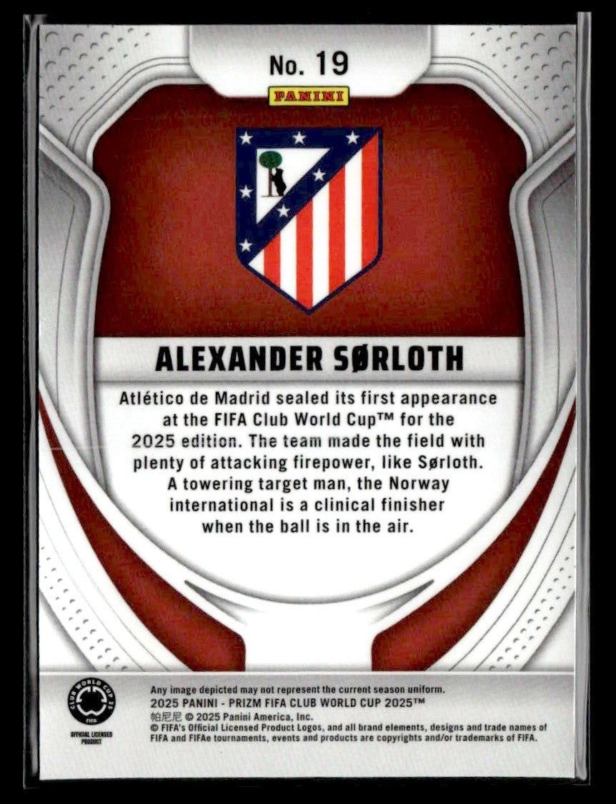 2025 Panini Prizm FIFA Club World Cup #19 Alexander Sorloth